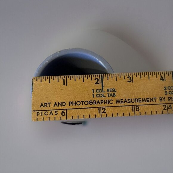 La Fermiere French Periwinkle Terra Cotta Glazed Yogurt Plant Pot Planter Clay - Picture 5 of 12